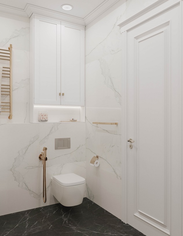 Проект квартиры в ЖК Донской Олимп ванной комнаты 